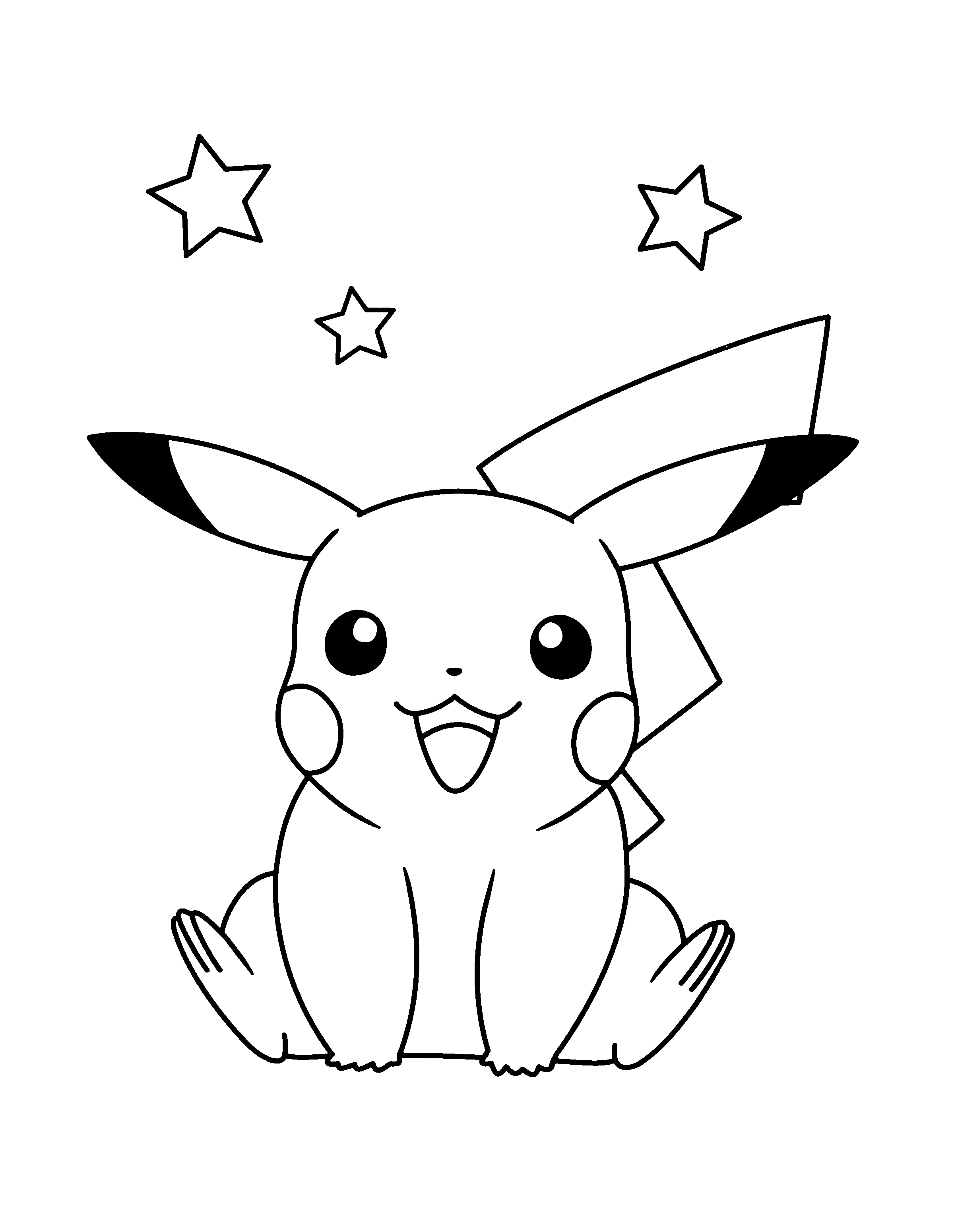 Coloriage pikachu gratuit - dessin a imprimer #6