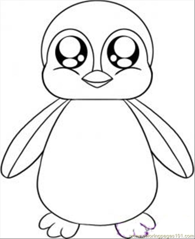 Dessin #13544 - dessin de pingouin a colorier et imprimer