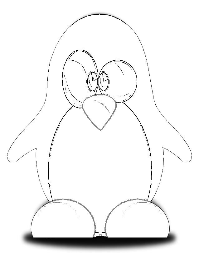 Dessin #13549 - Coloriage de pingouin gratuit a imprimer
