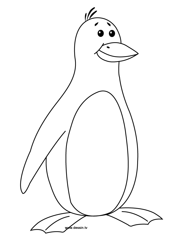 Dessin #13570 - dessin de pingouin a colorier et imprimer
