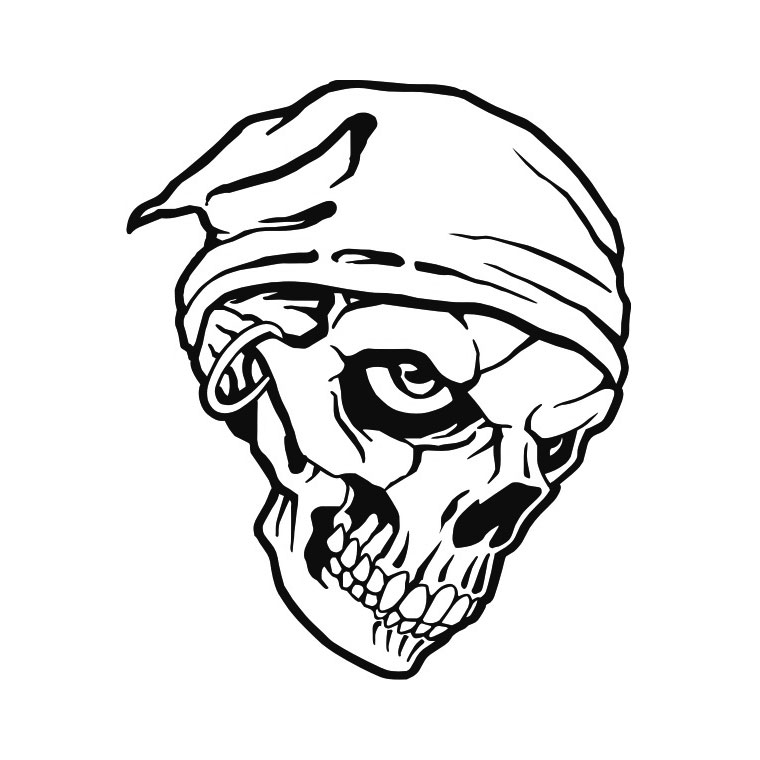 coloriage tête de mort pirate a imprimer gratuit
