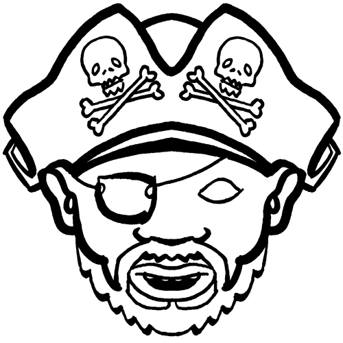 dessin coloriage tete de pirate