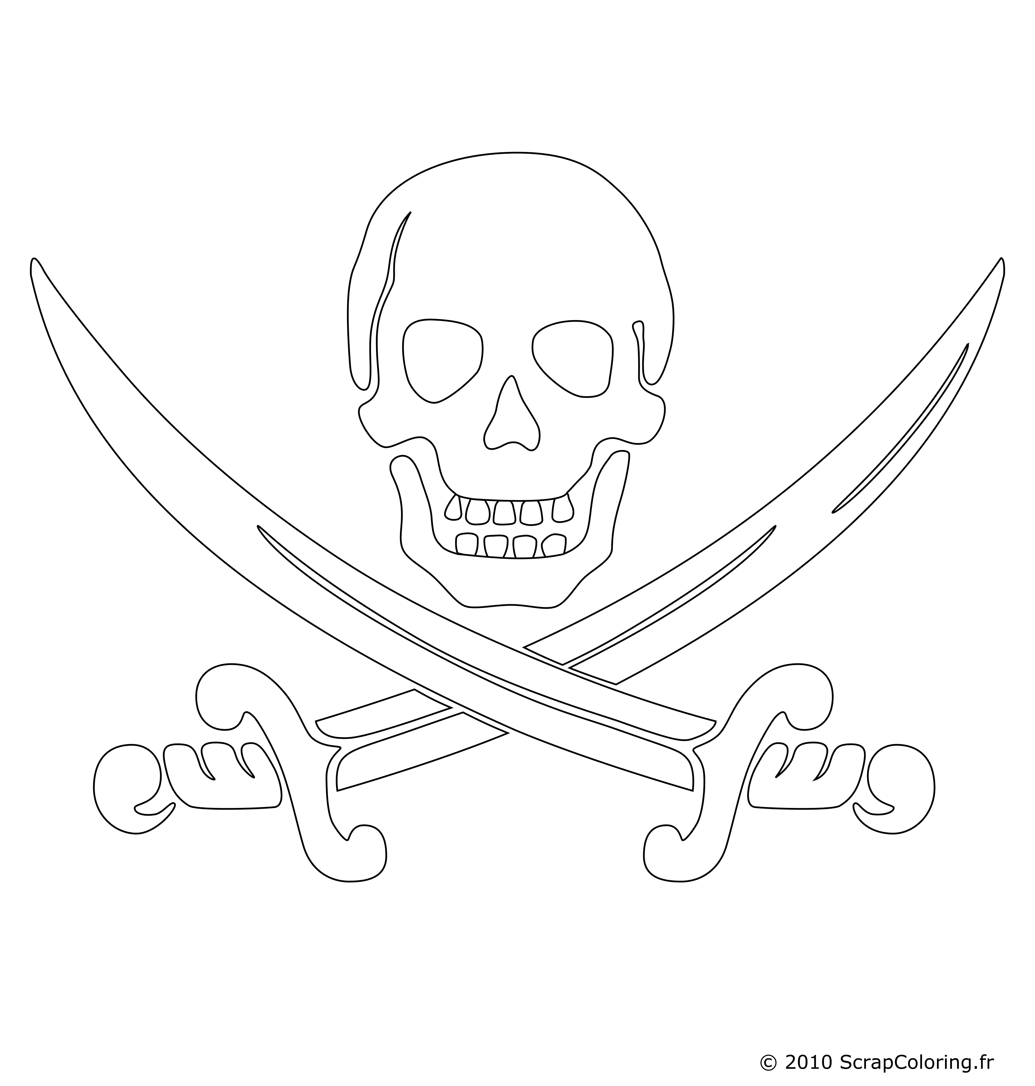 coloriage drapeau pirate