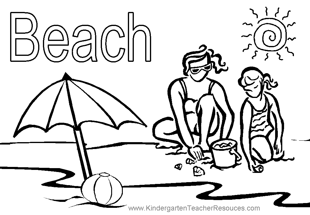 dessin à colorier with the word plage