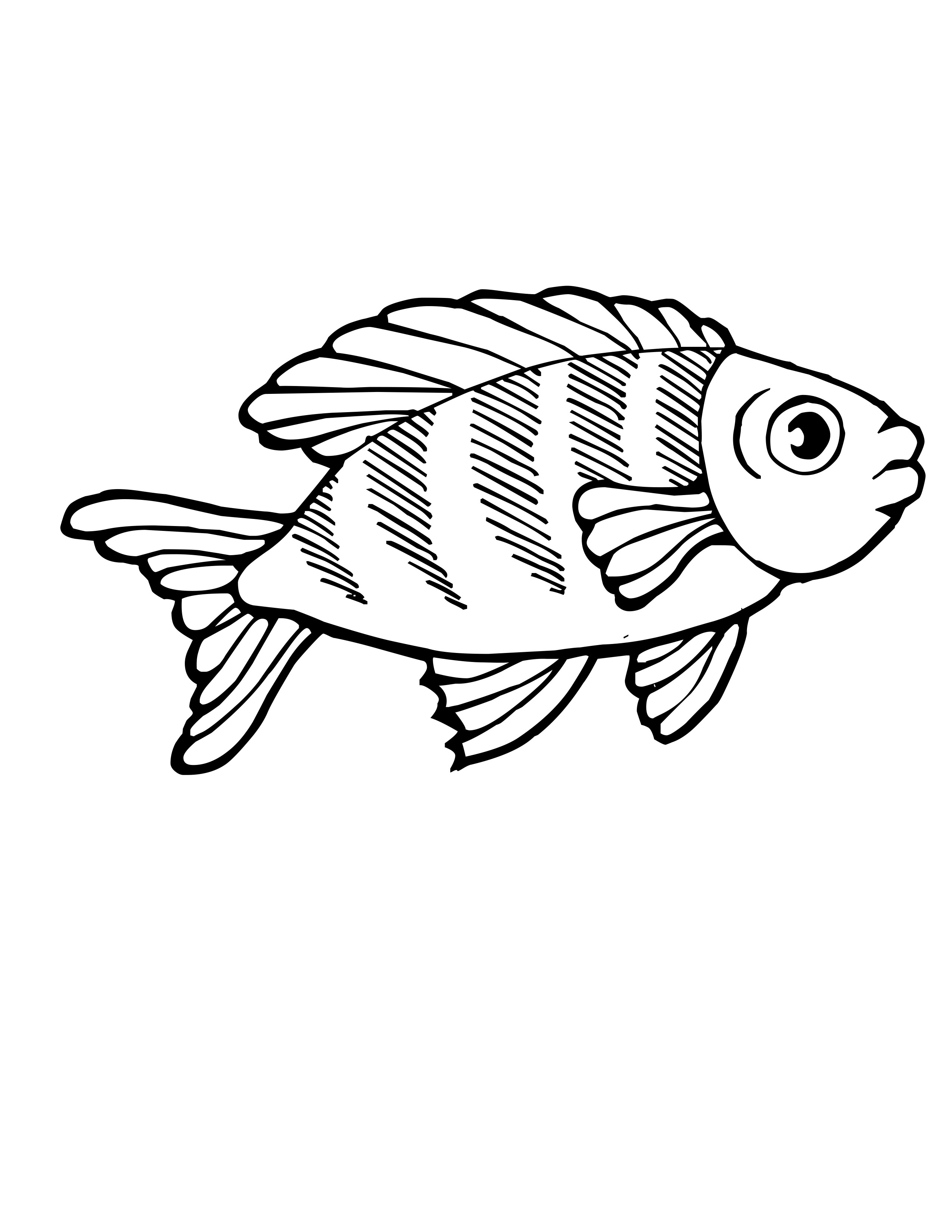 Dessin de poisson gratuit à imprimer et colorier
