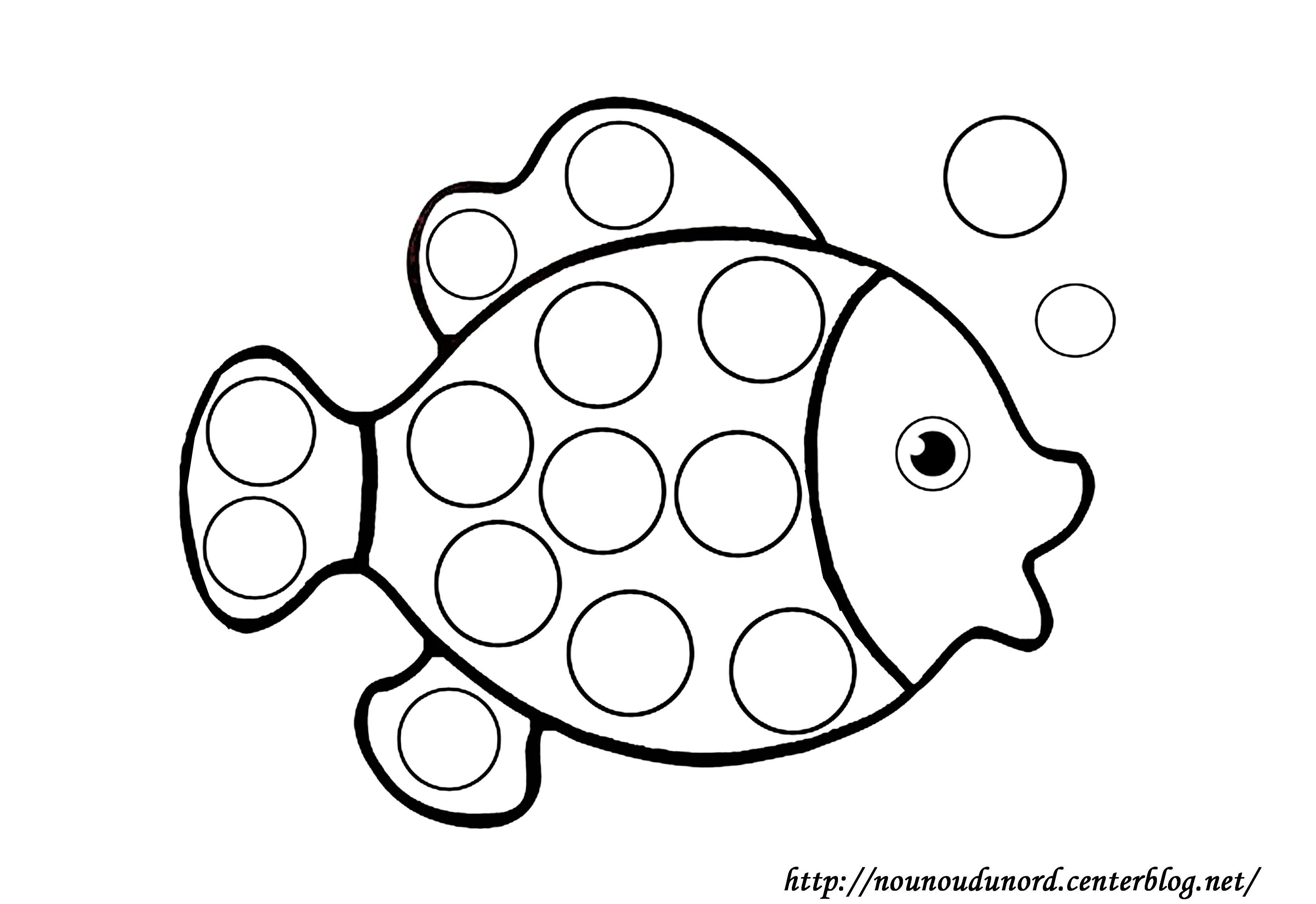 Image de poisson a colorier