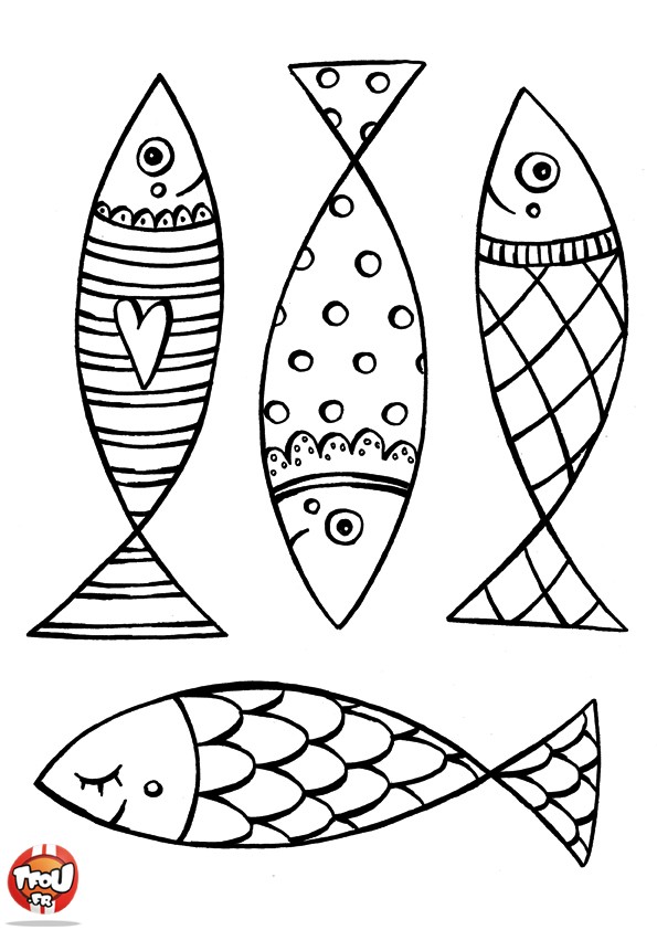 Coloriage de poisson imprimer et colorier