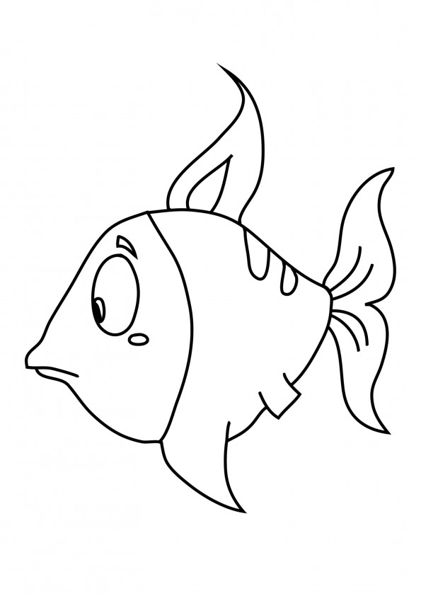 Dessin #10857 - dessin de poisson d'avril gratuit à imprimer et colorier