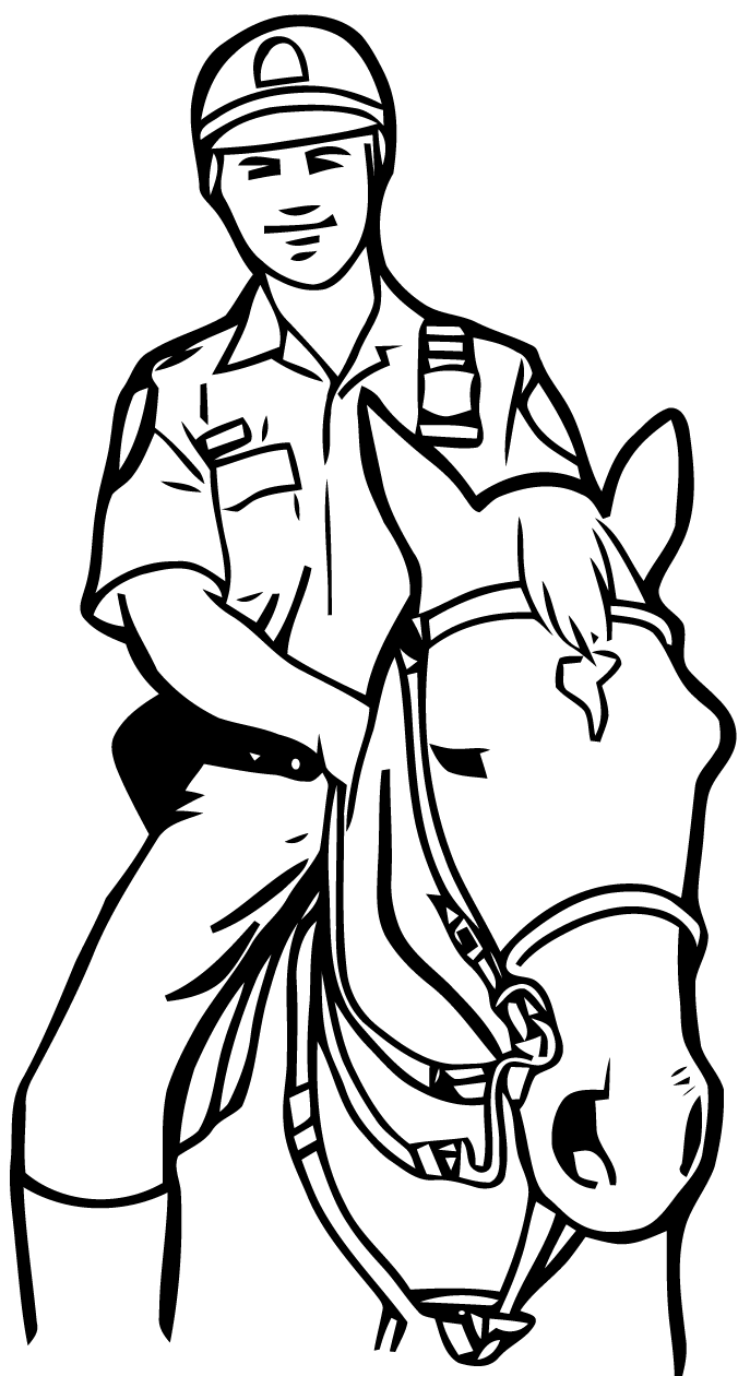 Dessin #14697 - dessin gratuit police a imprimer et colorier