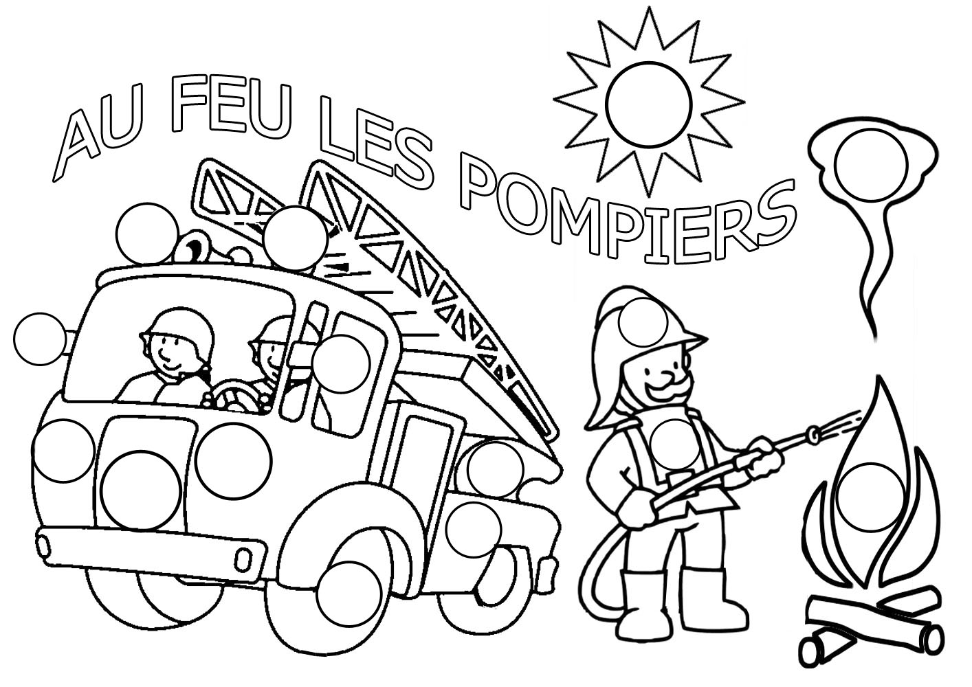Coloriage Camion Pompier A Imprimer