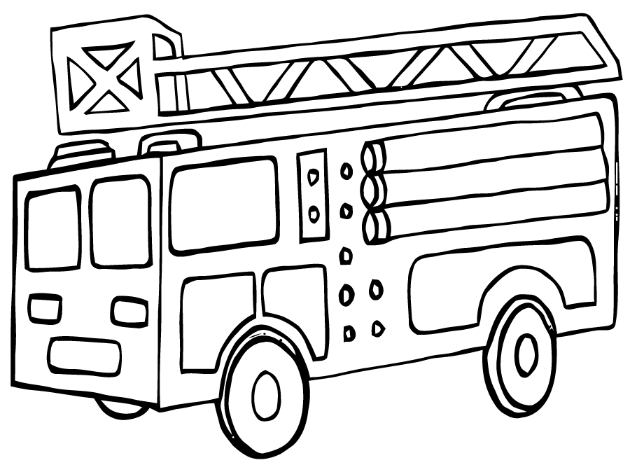 Dessin #14770 - Dessin gratuit pompier à imprimer
