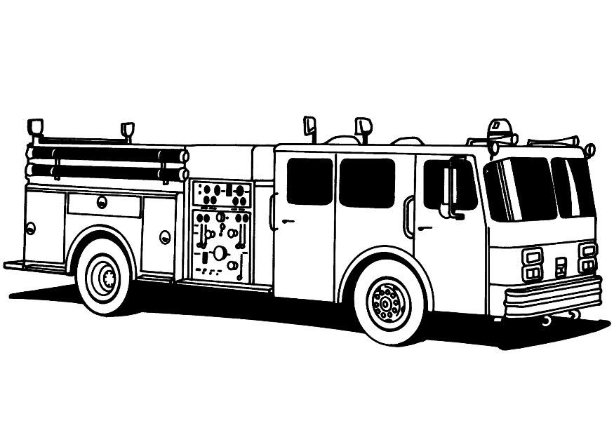 Dessin #14771 - dessin de pompier à colorier et imprimer