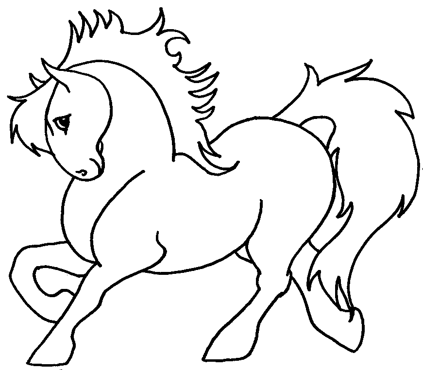 Coloriage de poney gratuit à imprimer