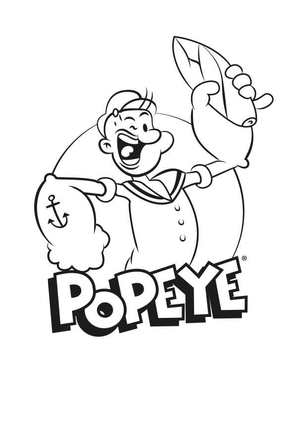 popeye logo dessin à colorier