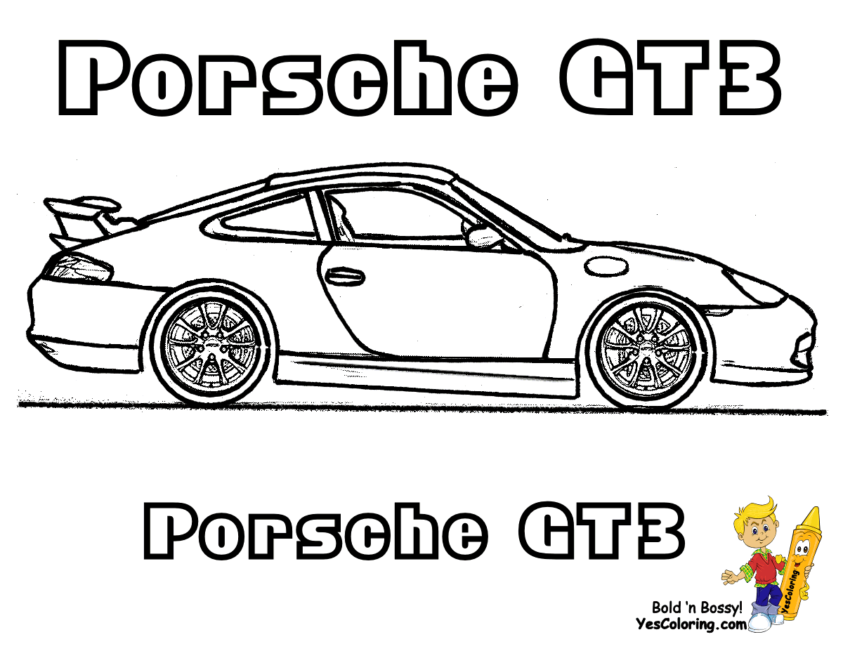 Dessin #16719 - Coloriage Porsche a imprimer et colorier