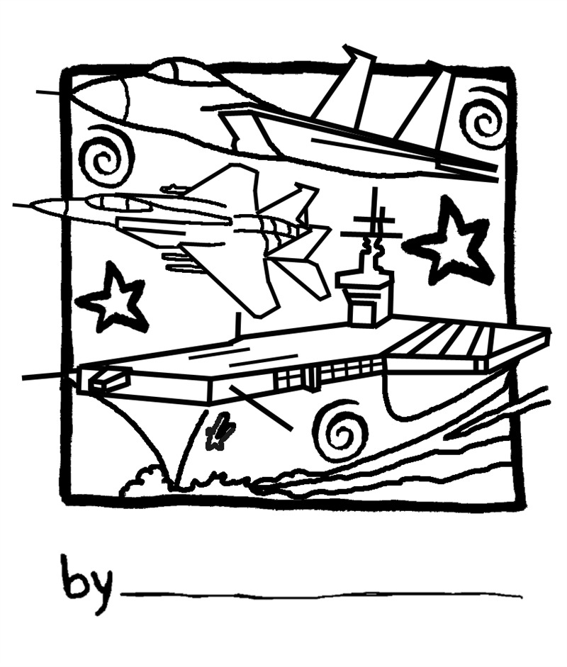 Dessin #16742 - Dessin de porte avion à colorier et imprimer