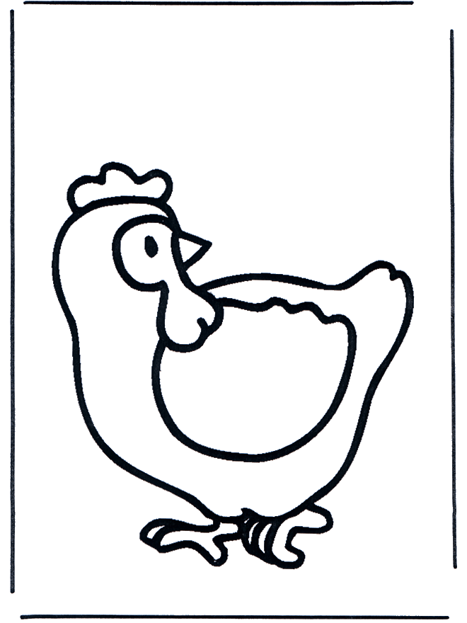 Dessin #13617 - Dessin de poule a colorier et imprimer