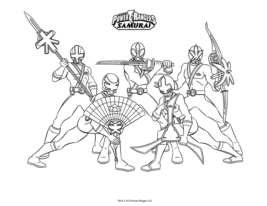 coloriage power rangers samurai - Coloriage Power Rangers à imprimer Coloriages Dessins 