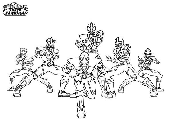power rangers : power rangers super samurai image dessin à colorier