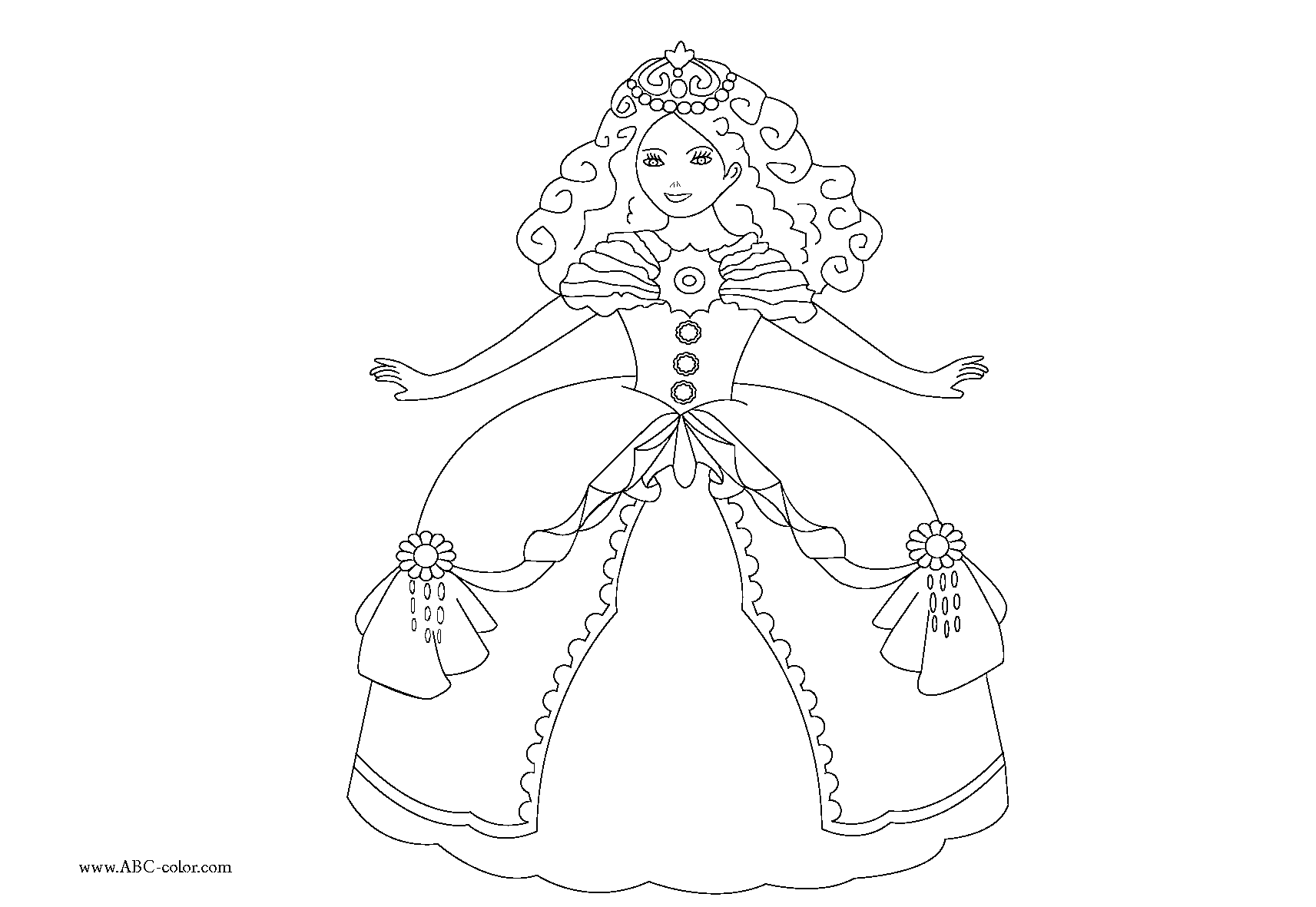 Coloriage princesse gratuit - dessin a imprimer #10