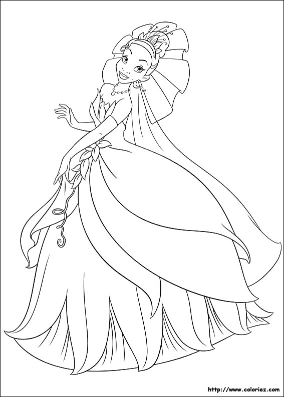 Coloriage princesse gratuit - dessin a imprimer #107