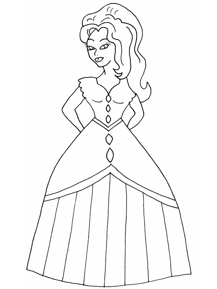 Coloriage princesse gratuit - dessin a imprimer #136
