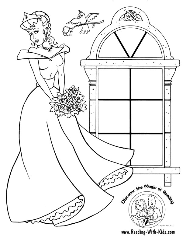Coloriage princesse gratuit - dessin a imprimer #147