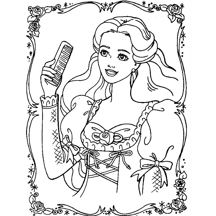 Coloriage princesse gratuit - dessin a imprimer #184