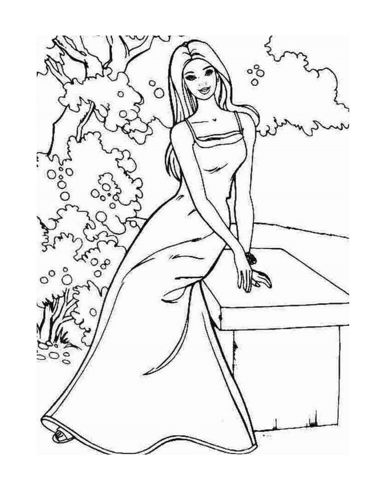 Coloriage princesse gratuit - dessin a imprimer #191