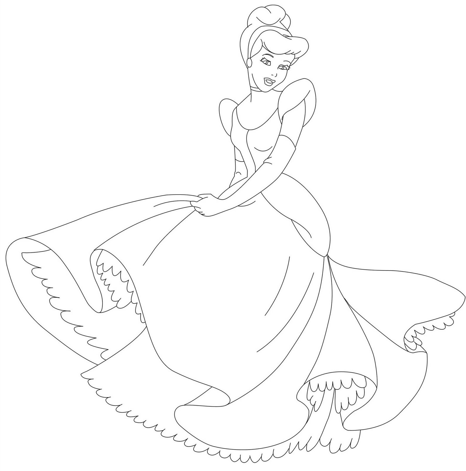 Coloriage princesse gratuit - dessin a imprimer #195