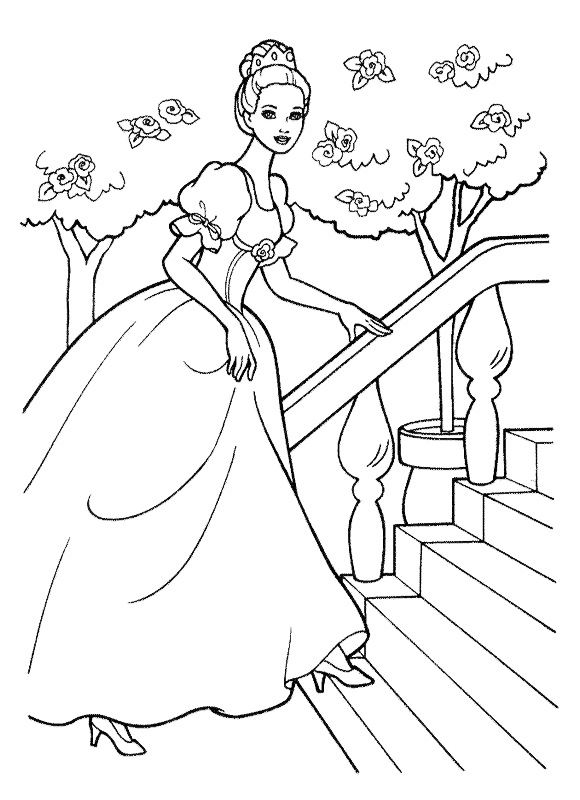 Coloriage princesse gratuit - dessin a imprimer #215