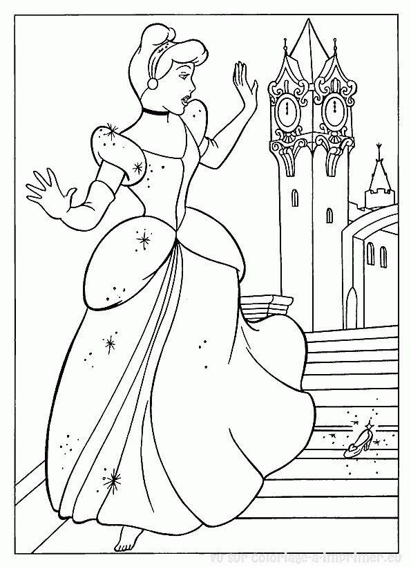 Coloriage princesse gratuit - dessin a imprimer #292