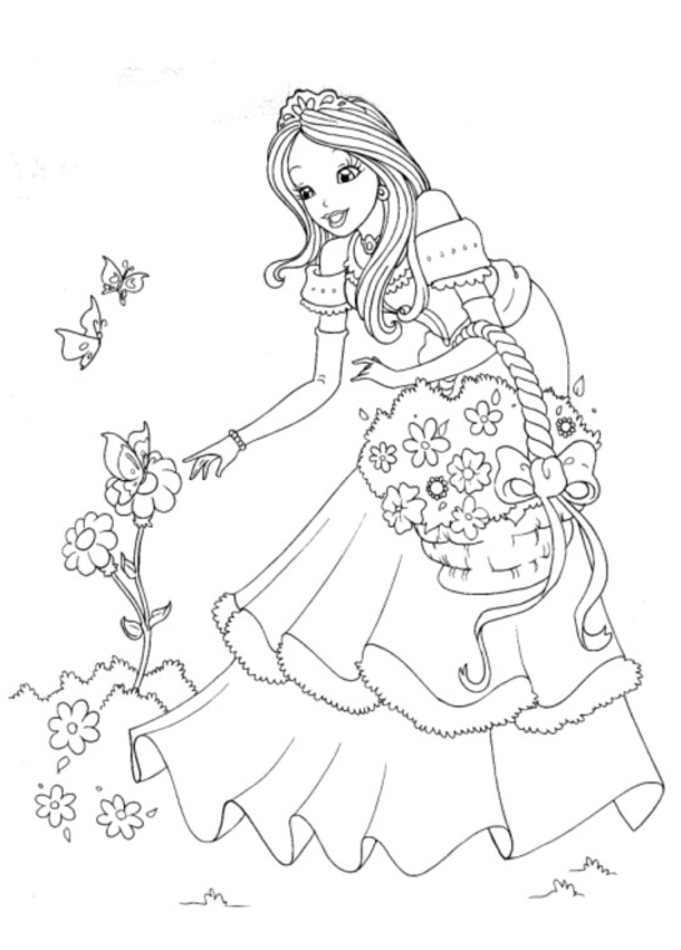 Coloriage princesse gratuit - dessin a imprimer #5