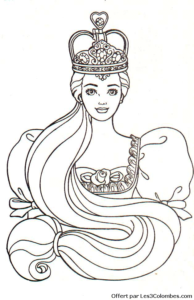 Coloriage princesse gratuit - dessin a imprimer #62