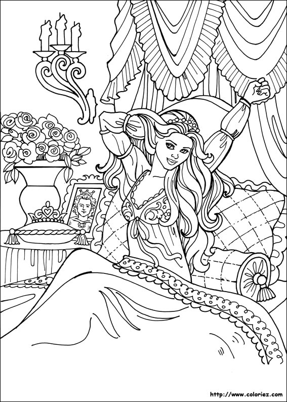 Coloriage princesse gratuit - dessin a imprimer #67