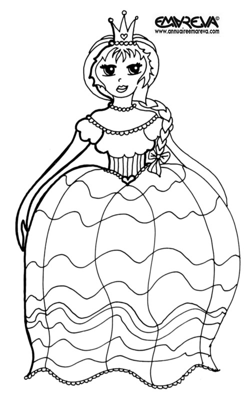 Coloriage princesse gratuit - dessin a imprimer #70
