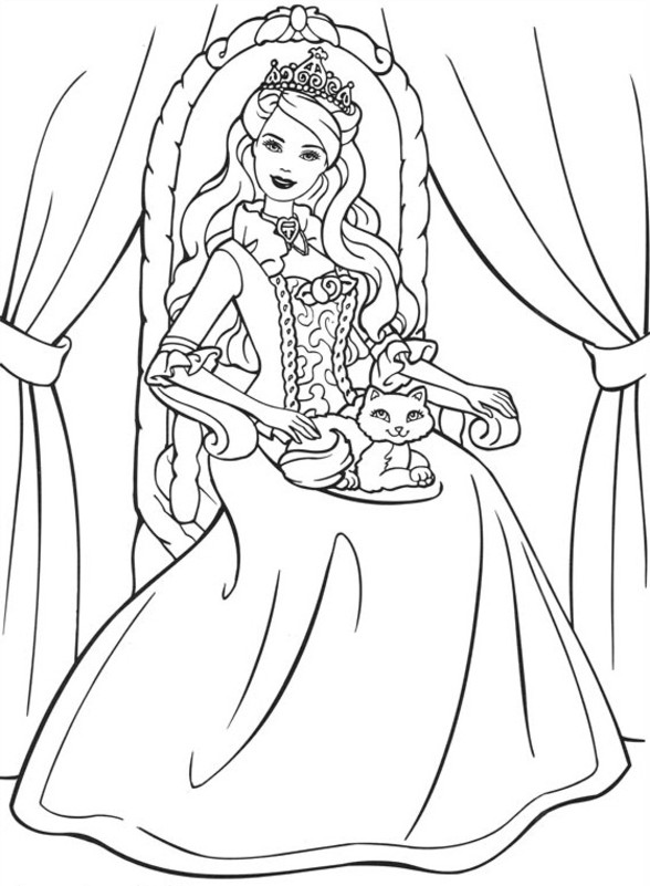 Coloriage princesse gratuit - dessin a imprimer #72