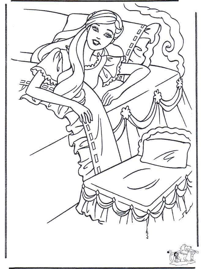 Coloriage princesse gratuit - dessin a imprimer #86