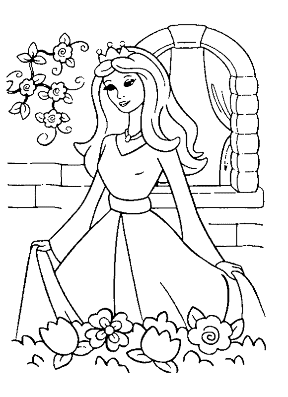 Coloriage princesse gratuit - dessin a imprimer #90