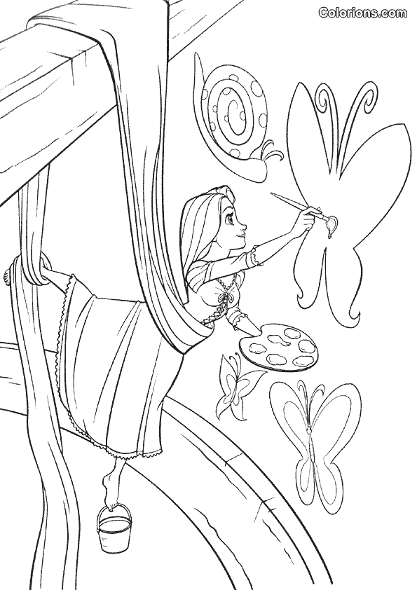 Coloriage De Raiponce A Imprimer