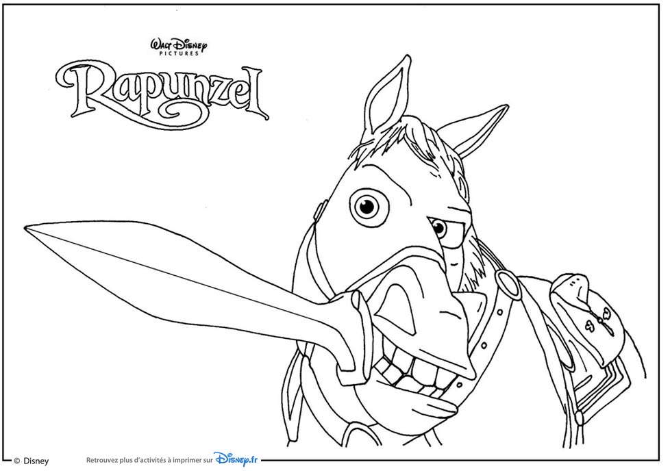 tangled coloring pages maximus jobs - photo #24