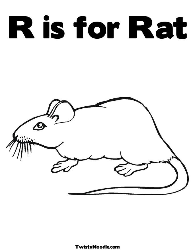 Dessin #13663 - Dessin gratuit de rat a colorier