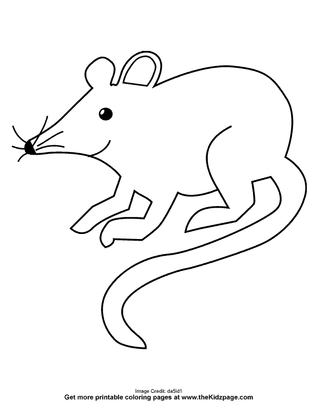 Dessin #13664 - image de rat a imprimer et colorier