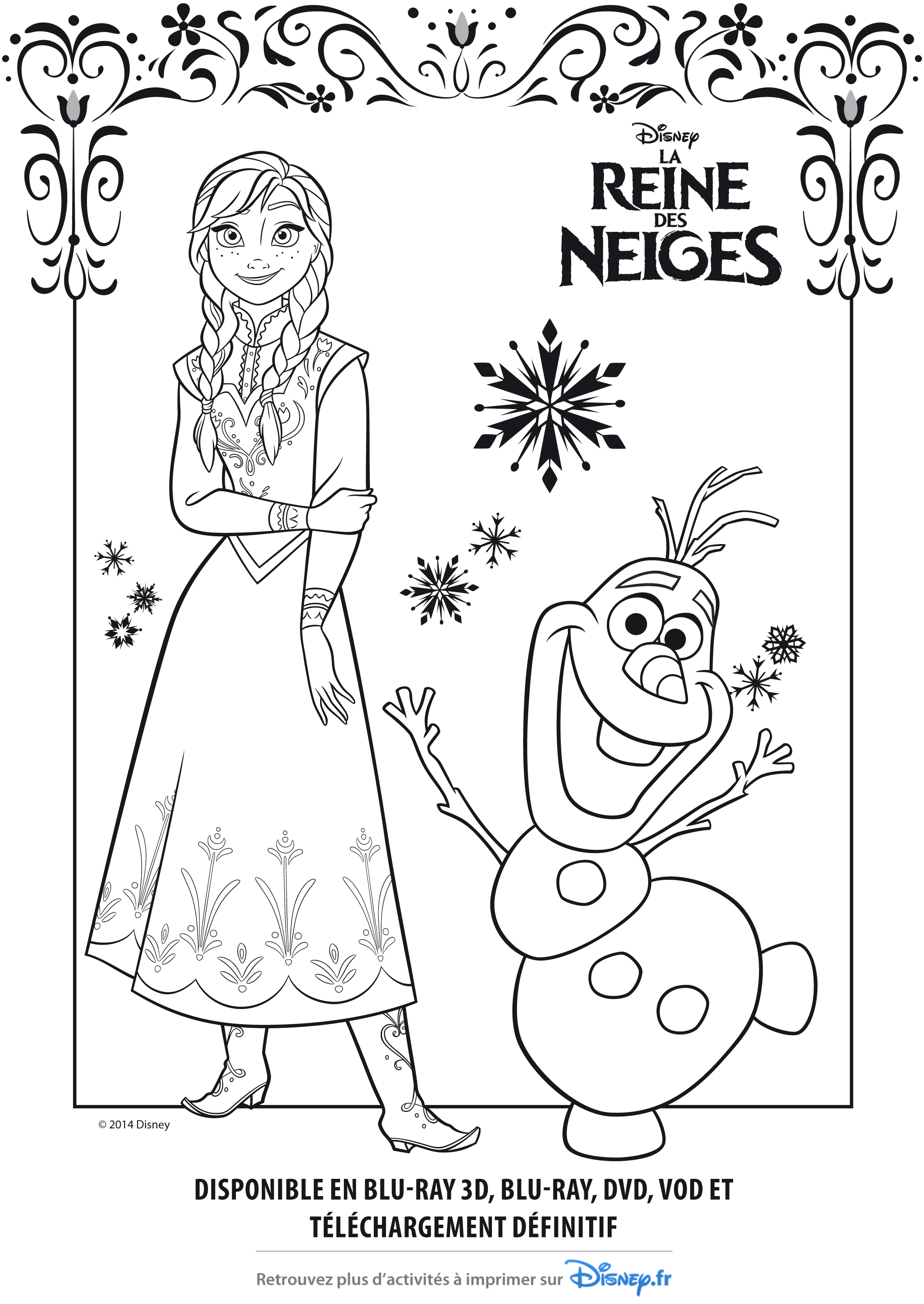 Coloriage reine des neiges gratuit - dessin a imprimer #21