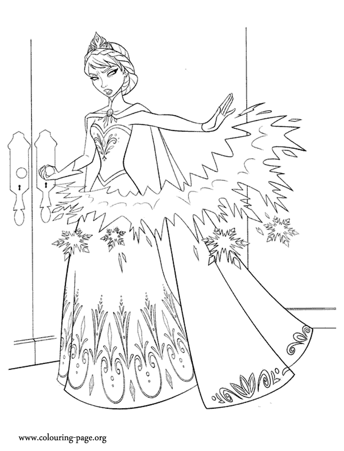 Coloriage reine des neiges gratuit - dessin a imprimer #250