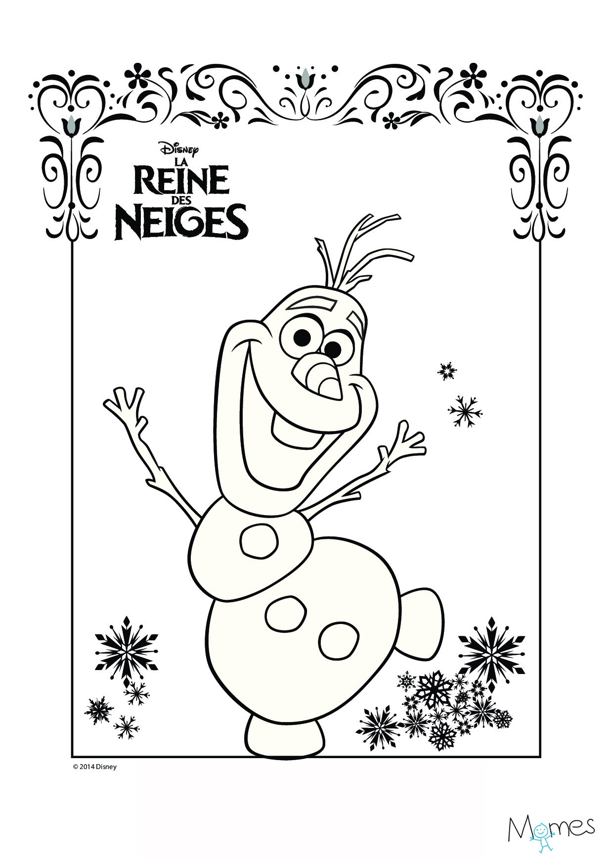 Coloriage reine des neiges gratuit - dessin a imprimer #26