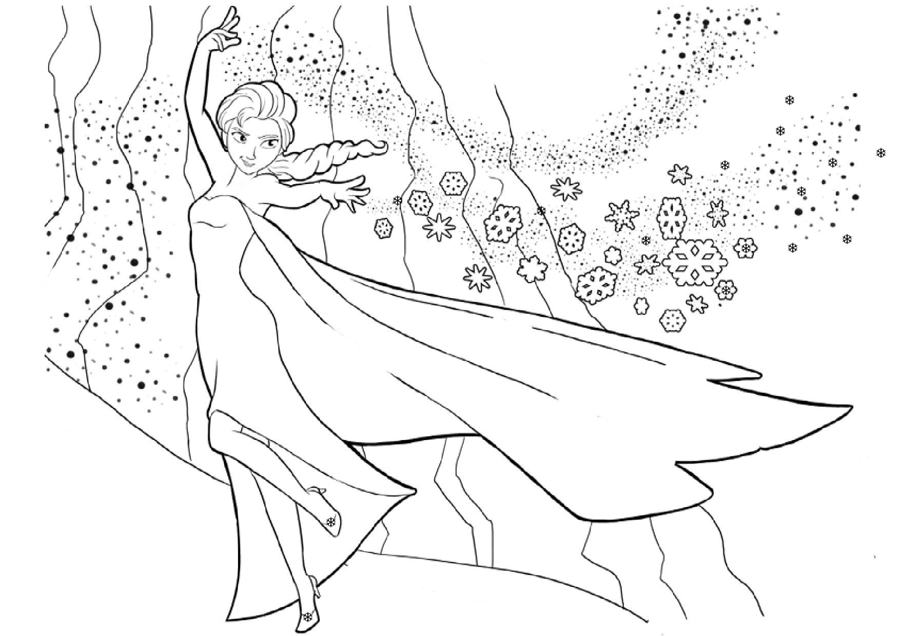 Coloriage reine des neiges gratuit - dessin a imprimer #3