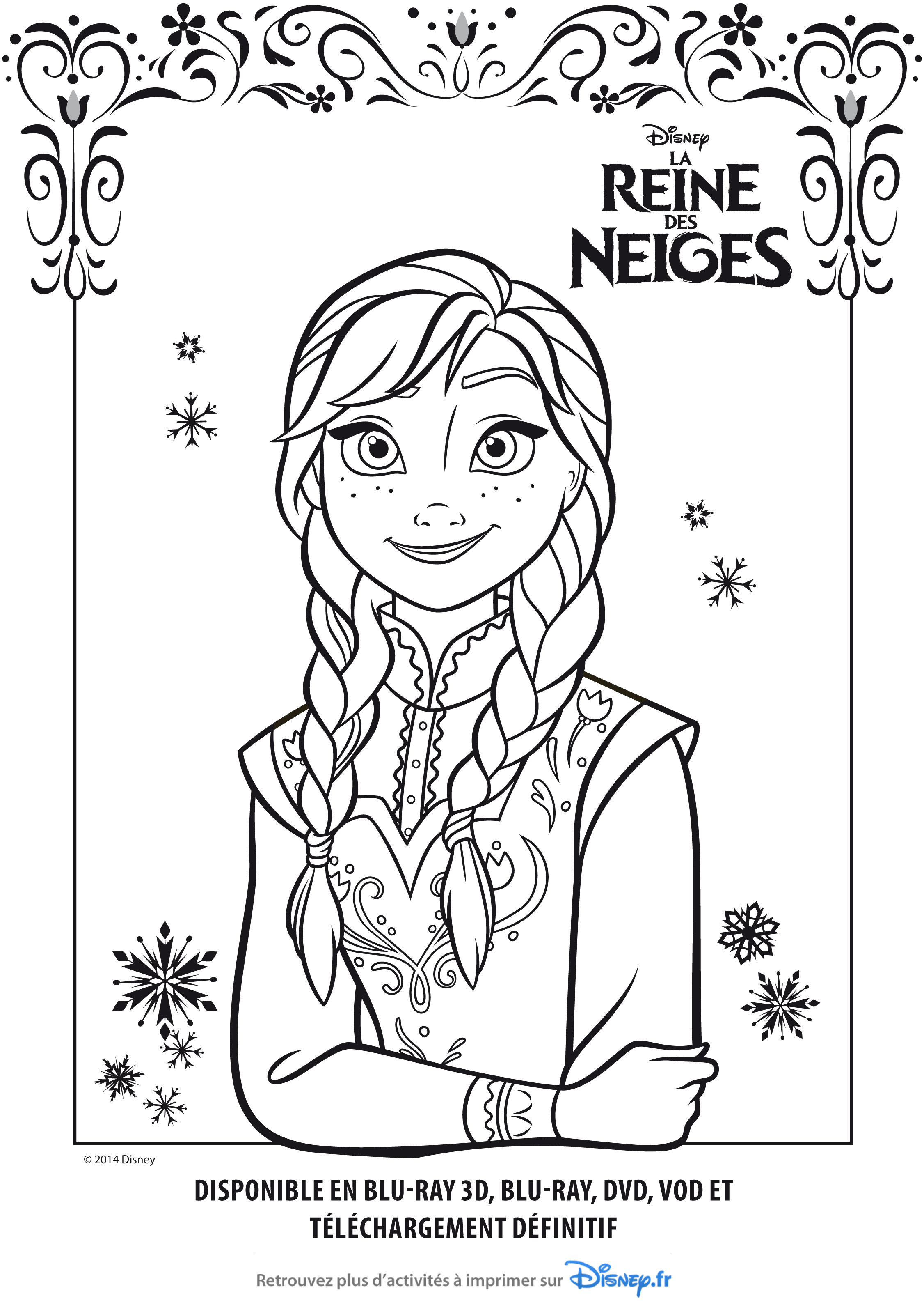 Coloriage reine des neiges gratuit - dessin a imprimer #62