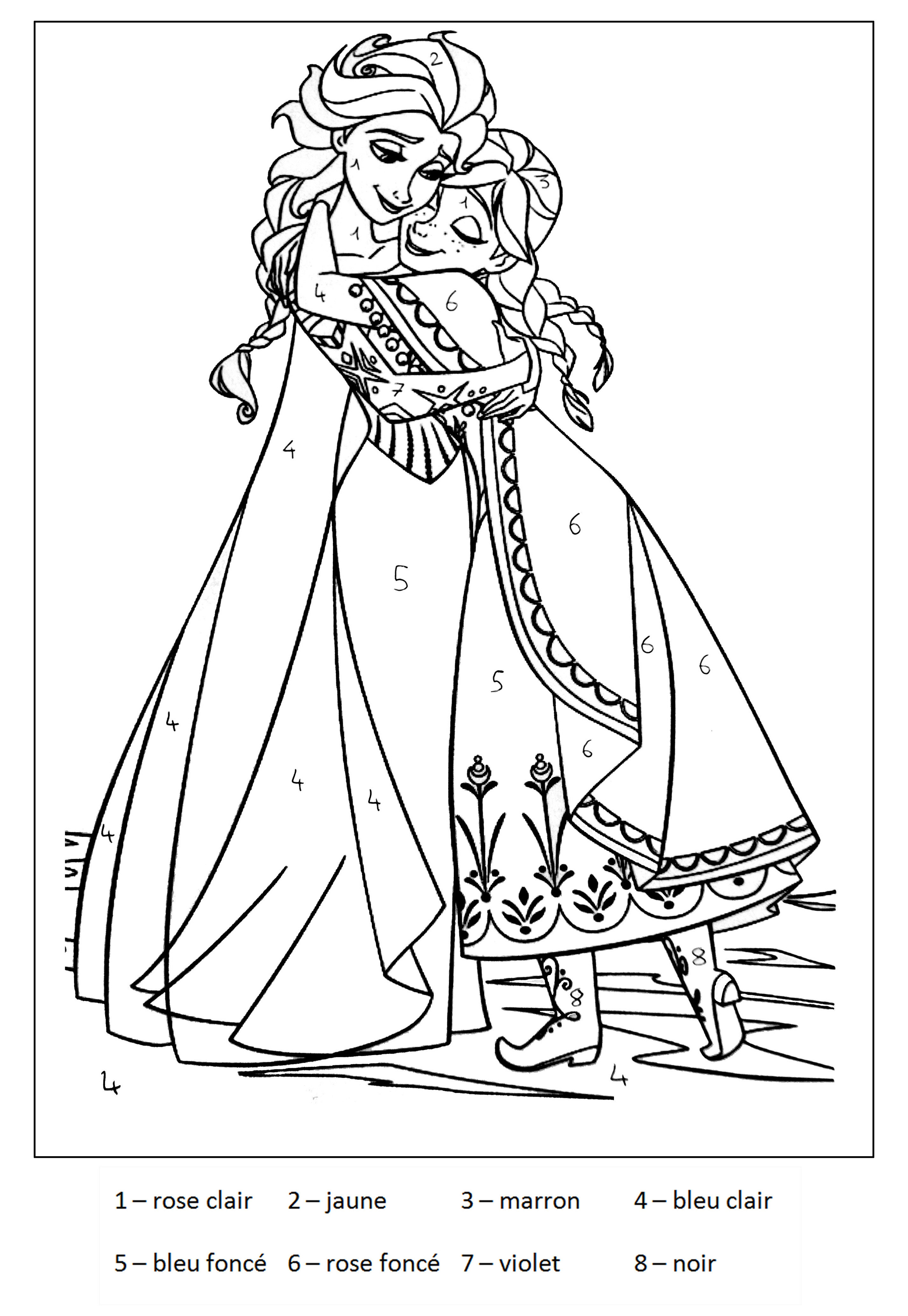 Coloriage reine des neiges gratuit - dessin a imprimer #82