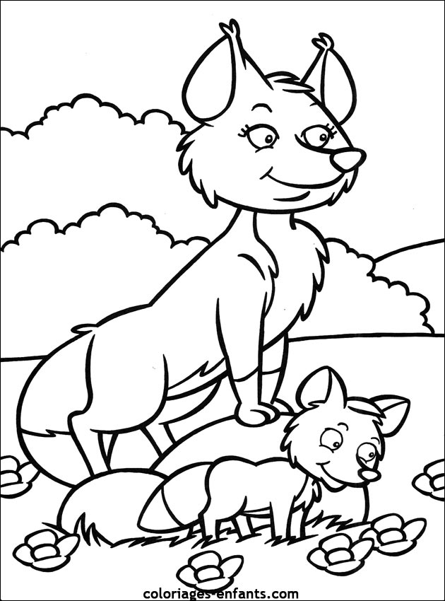 Dessin #13690 - Coloriage de renard gratuit à imprimer et colorier